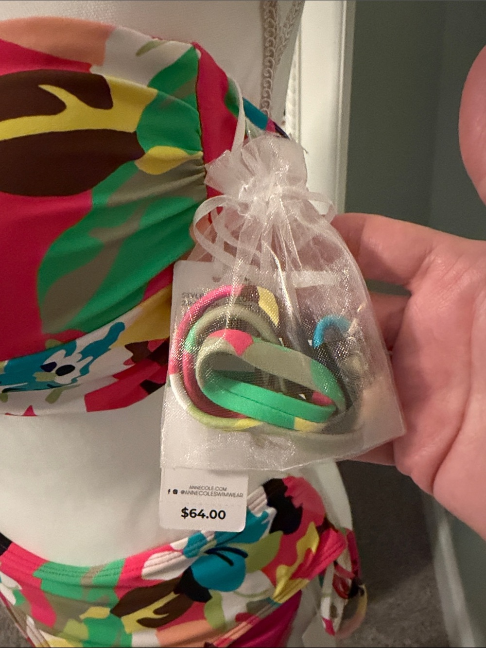 NWT Anne Cole bikini top and bottom, size L. - Picture 4 of 11